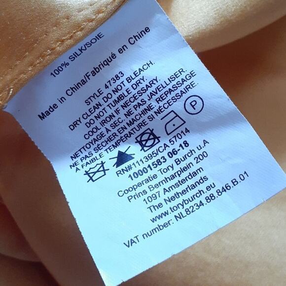 TORY BURCH sz 4 100% silk dress, $498.00 (defects) - Picture 6 of 9